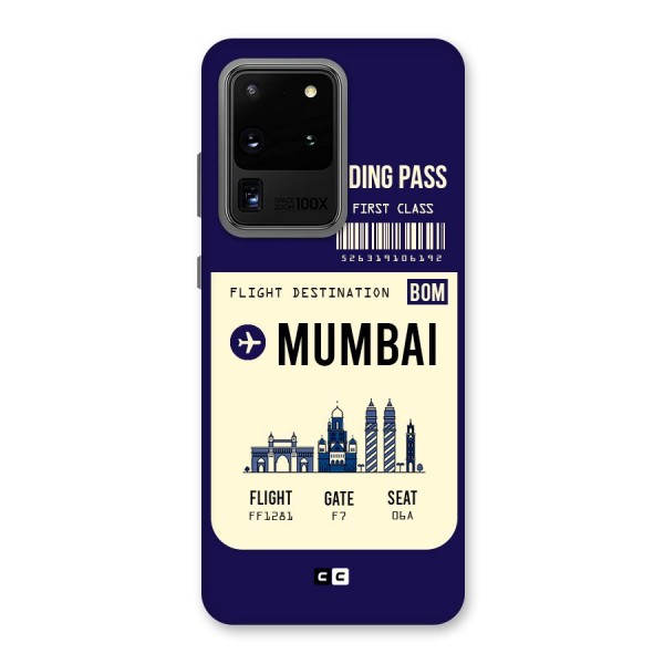 Mumbai Boarding Pass Back Case for Galaxy S20 Ultra