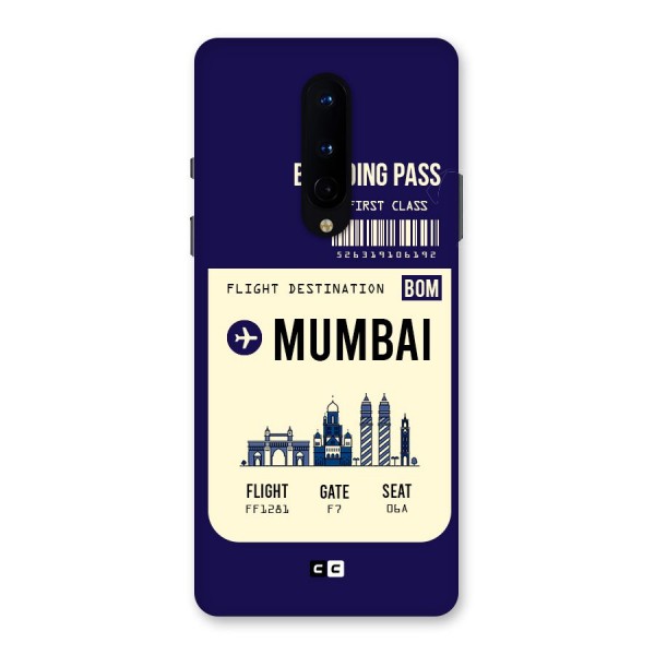 Mumbai Boarding Pass Back Case for OnePlus 8