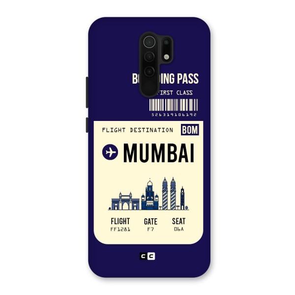 Mumbai Boarding Pass Back Case for Redmi 9 Prime