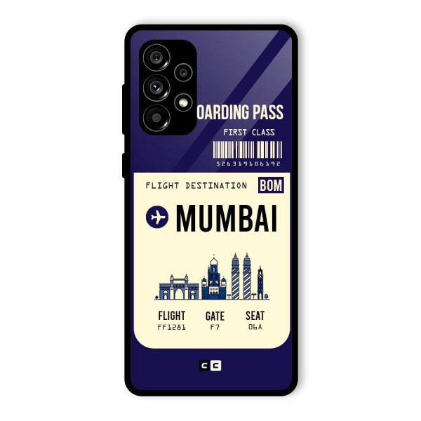 Mumbai Boarding Pass Glass Back Case for Galaxy A73 5G