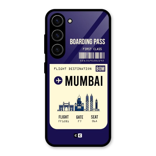 Mumbai Boarding Pass Glass Back Case for Galaxy S23