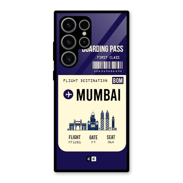 Mumbai Boarding Pass Glass Back Case for Galaxy S23 Ultra