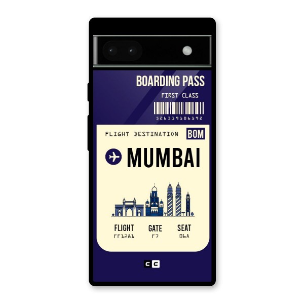 Mumbai Boarding Pass Glass Back Case for Google Pixel 6a