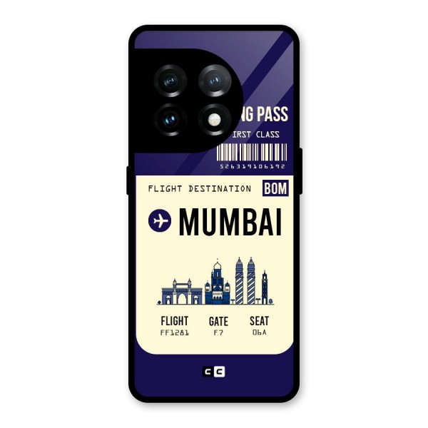 Mumbai Boarding Pass Glass Back Case for OnePlus 11