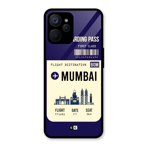 Mumbai Boarding Pass Glass Back Case for Realme 9i 5G