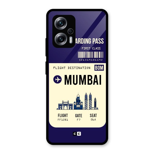 Mumbai Boarding Pass Glass Back Case for Redmi K50i