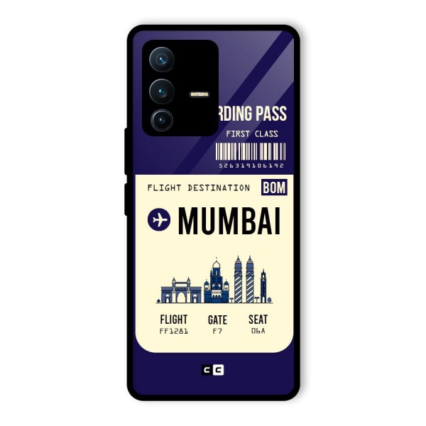 Mumbai Boarding Pass Glass Back Case for Vivo V23 Pro