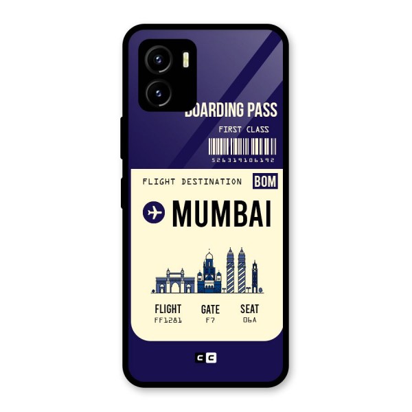 Mumbai Boarding Pass Glass Back Case for Vivo Y15s