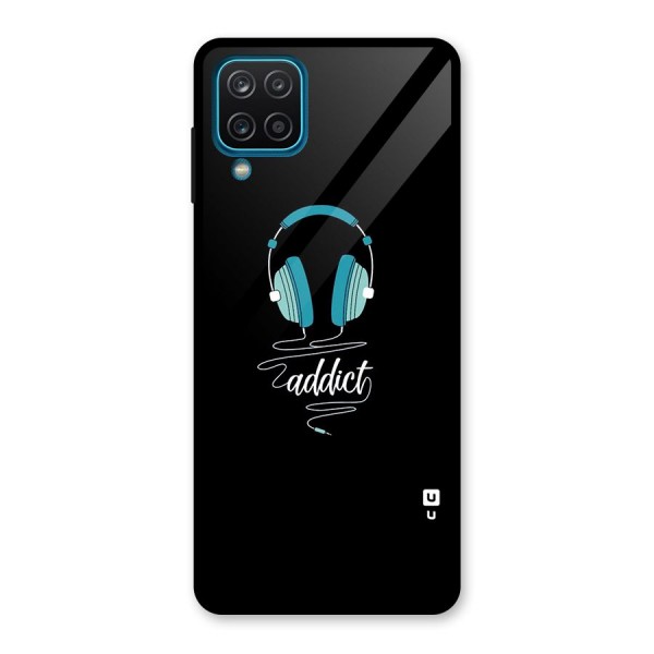 Music Addict Glass Back Case for Galaxy A12