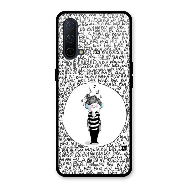 Music And Bla Bla Glass Back Case for OnePlus Nord CE 5G