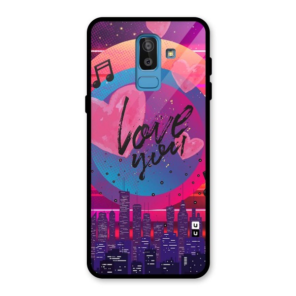 Music City Love Glass Back Case for Galaxy J8