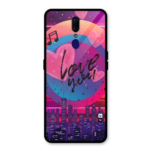 Music City Love Glass Back Case for Oppo F11