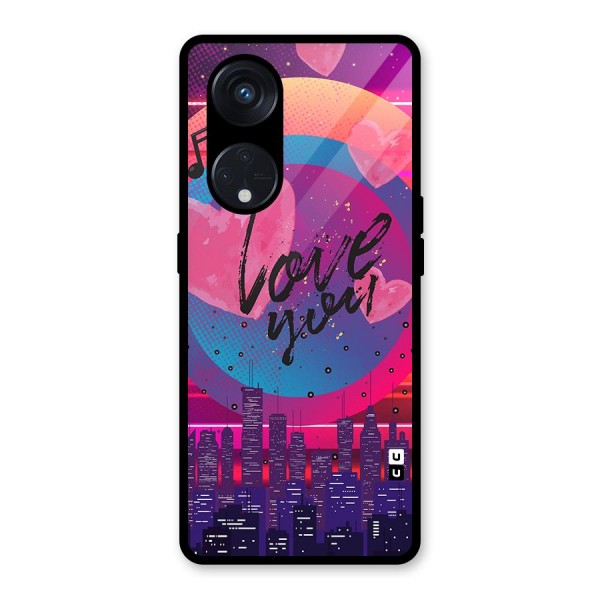 Music City Love Glass Back Case for Reno8 T 5G