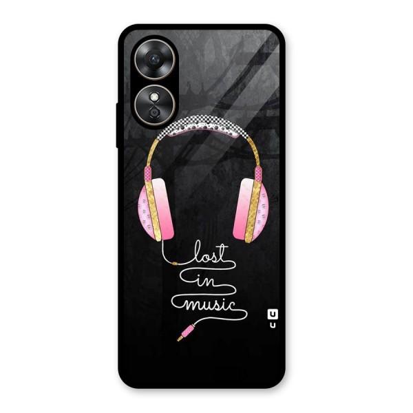 Music Lost Glass Back Case for Oppo A17