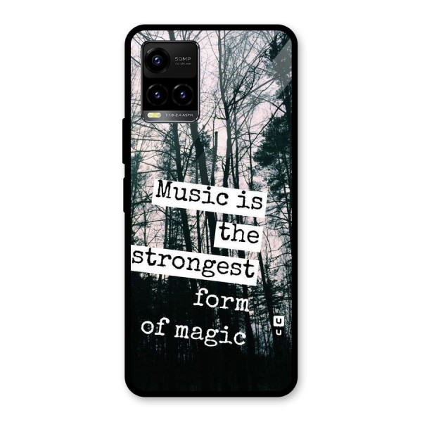 Music Magic Glass Back Case for Vivo Y21G