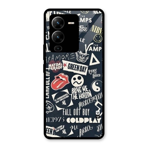 Music My Paradise Glass Back Case for Vivo V25 Pro