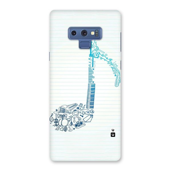 Music Note Design Back Case for Galaxy Note 9