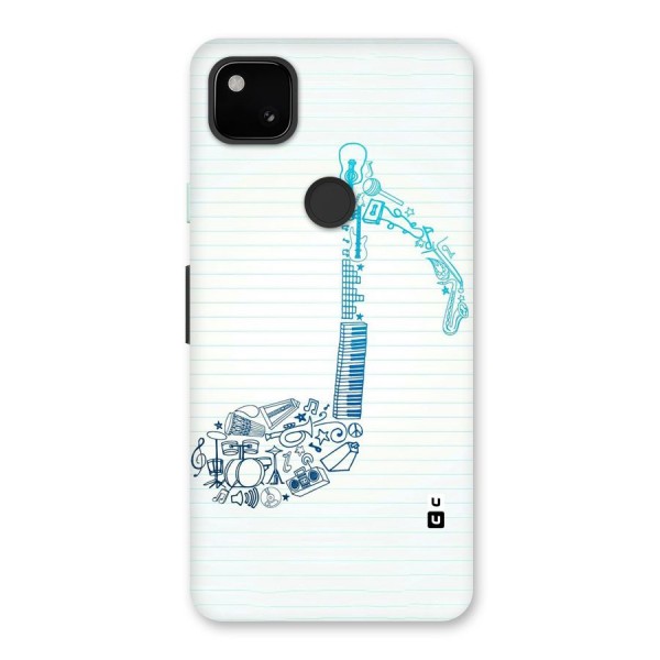 Music Note Design Back Case for Google Pixel 4a