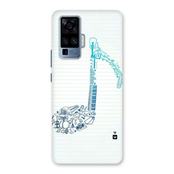 Music Note Design Back Case for Vivo X50 Pro