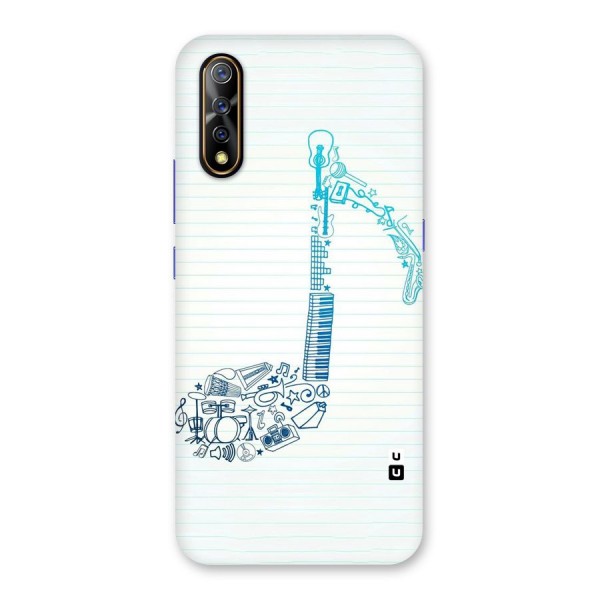 Music Note Design Back Case for Vivo Z1x