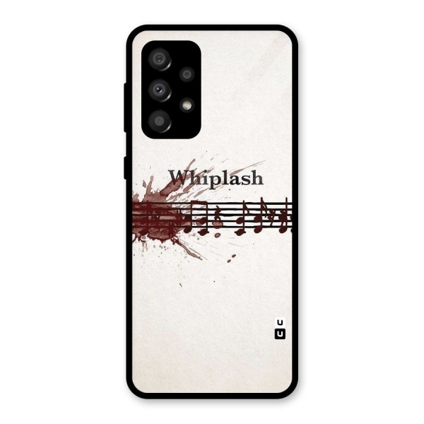 Music Notes Splash Glass Back Case for Galaxy A32