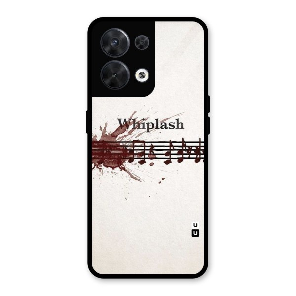 Music Notes Splash Glass Back Case for Oppo Reno8 5G