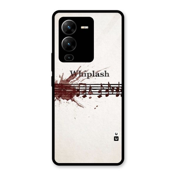 Music Notes Splash Glass Back Case for Vivo V25 Pro