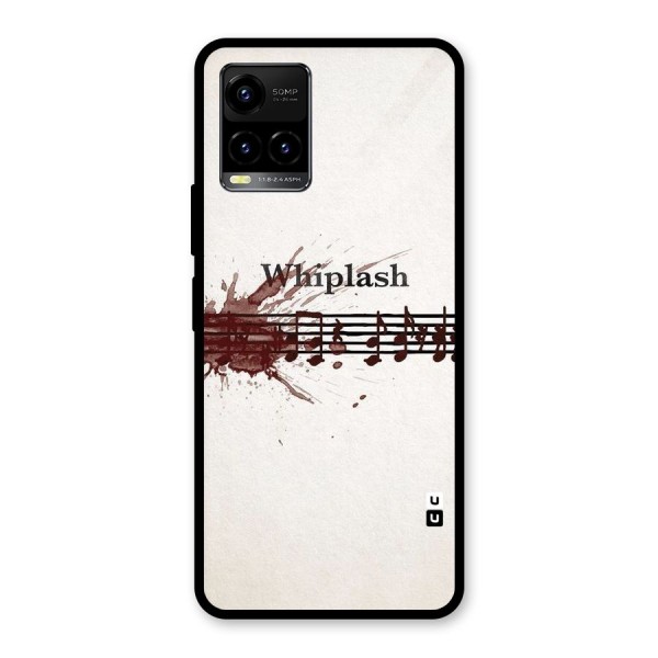 Music Notes Splash Glass Back Case for Vivo Y21 2021