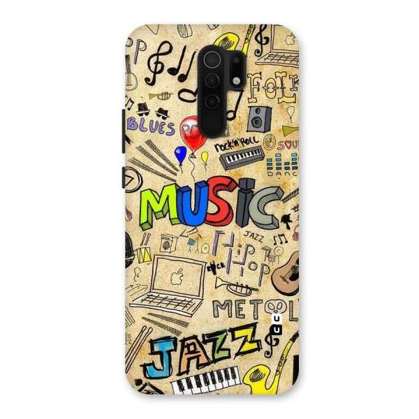 Music Pattern Back Case for Poco M2