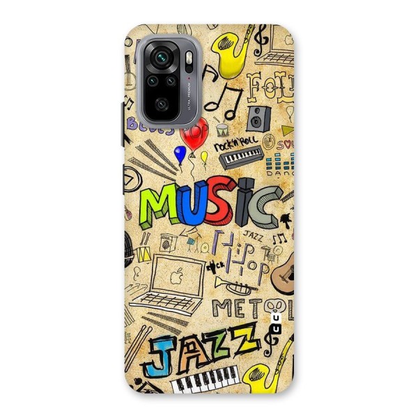 Music Pattern Back Case for Redmi Note 10