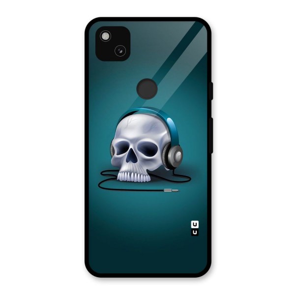 Music Skull Glass Back Case for Google Pixel 4a