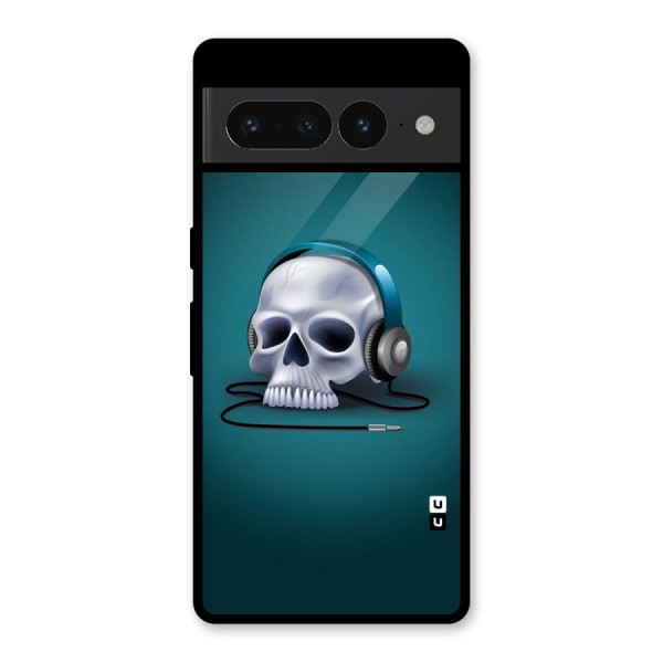 Music Skull Glass Back Case for Google Pixel 7 Pro