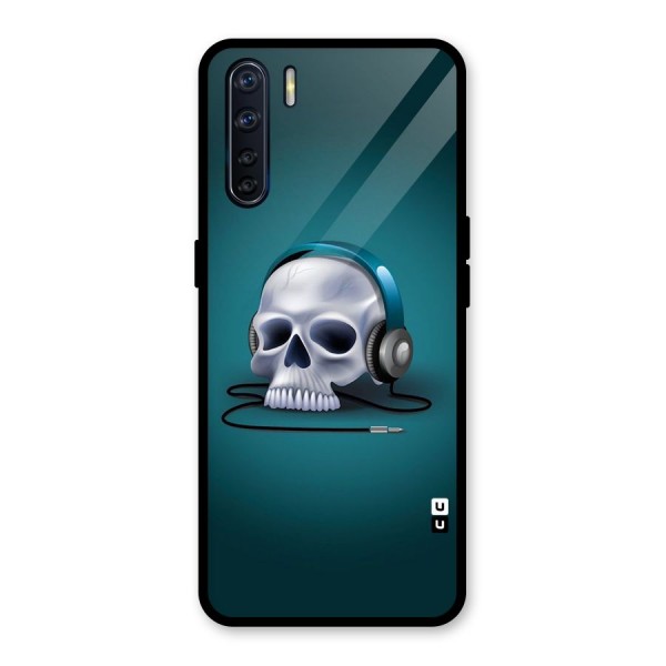 Music Skull Glass Back Case for Oppo F15