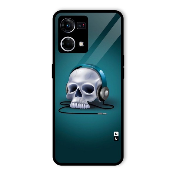 Music Skull Glass Back Case for Oppo F21s Pro 4G