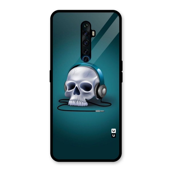 Music Skull Glass Back Case for Oppo Reno2 Z