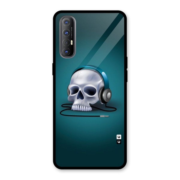 Music Skull Glass Back Case for Oppo Reno3 Pro