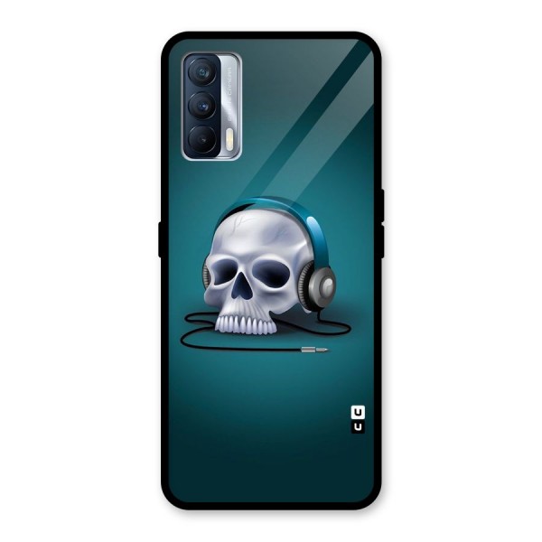 Music Skull Glass Back Case for Realme X7