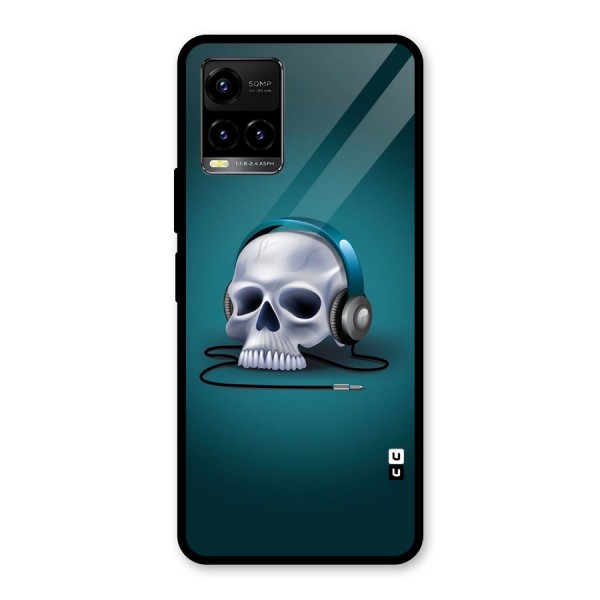 Music Skull Glass Back Case for Vivo Y21A