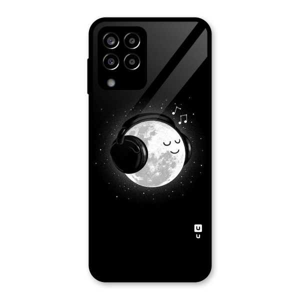 Music World Enjoying Glass Back Case for Galaxy M33