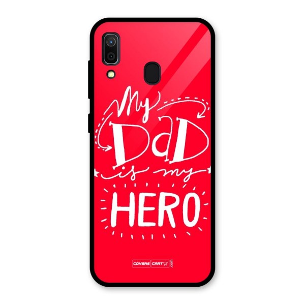 My Dad My Hero Glass Back Case for Galaxy A30