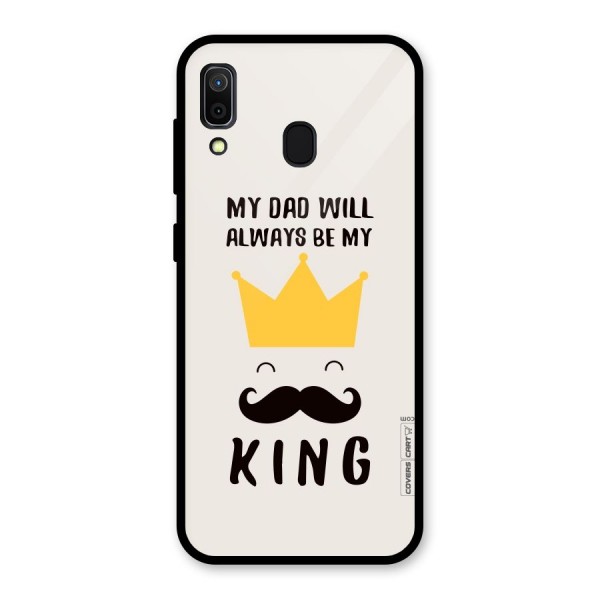 My King Dad Glass Back Case for Galaxy A30