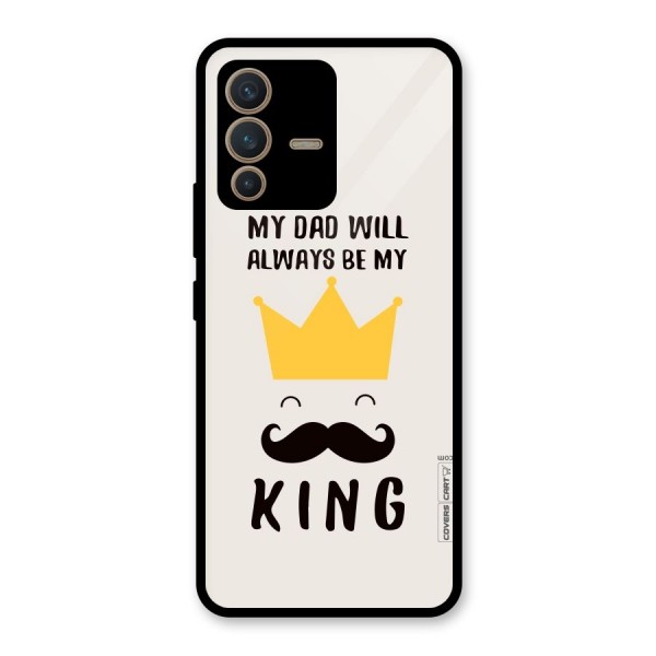 My King Dad Glass Back Case for Vivo V23 5G