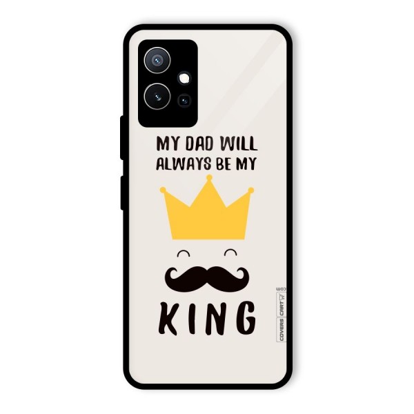 My King Dad Glass Back Case for Vivo Y75 5G