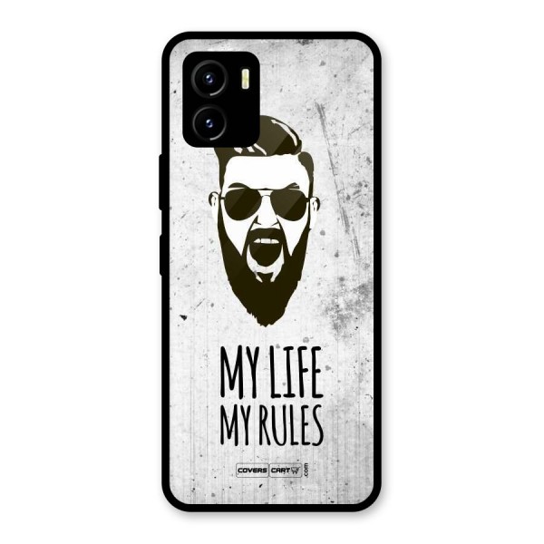 My Life My Rules Glass Back Case for Vivo Y15s