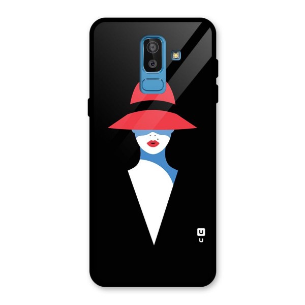 Mysterious Woman Illustration Glass Back Case for Galaxy J8