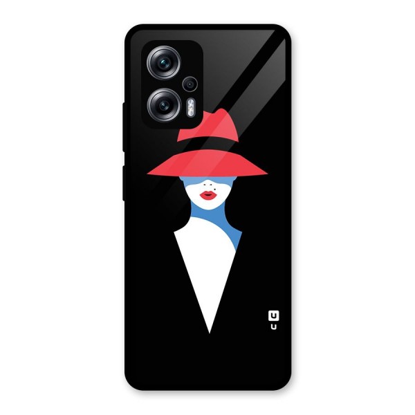 Mysterious Woman Illustration Glass Back Case for Redmi K50i