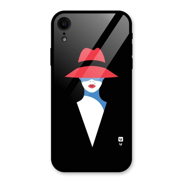 Mysterious Woman Illustration Glass Back Case for XR