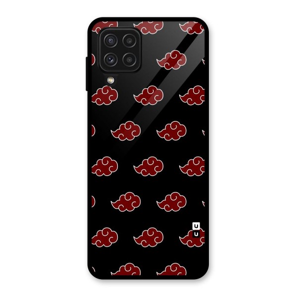 Naruto Akatsuki Pattern Glass Back Case for Galaxy A22 4G