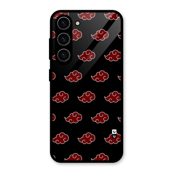 Naruto Akatsuki Pattern Glass Back Case for Galaxy S23