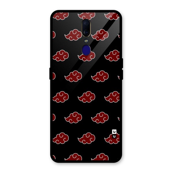 Naruto Akatsuki Pattern Glass Back Case for Oppo F11